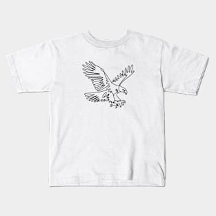 Eagle Line Art Kids T-Shirt